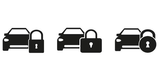 What does a car symbol with a lock mean? 