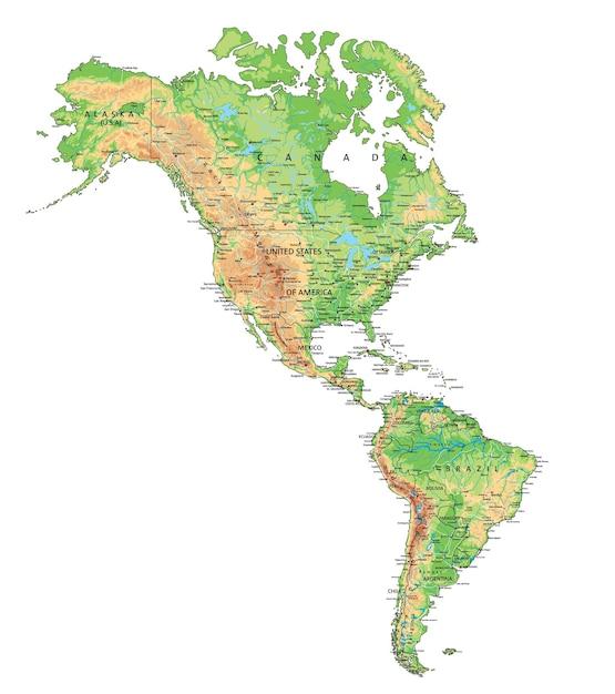 What are 5 physical features of Latin America? 