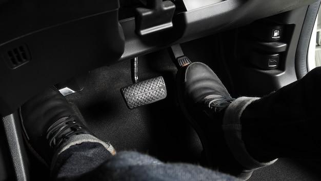 How are the pedals arranged in a right hand drive car? 