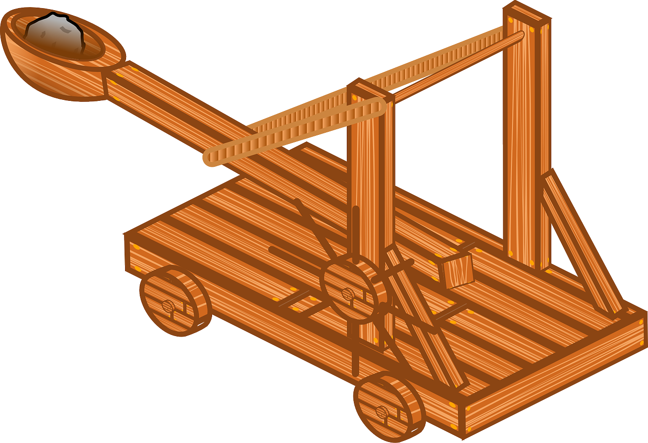 How catapults were used in medieval times? 