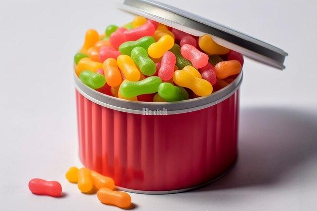 How many jellybeans can fit into a cheese ball container? 