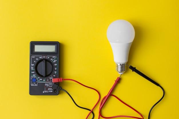 How do you test an outdoor light fixture with a multimeter? 