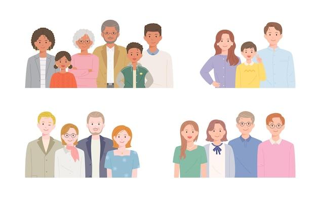What are the 5 different types of families? 