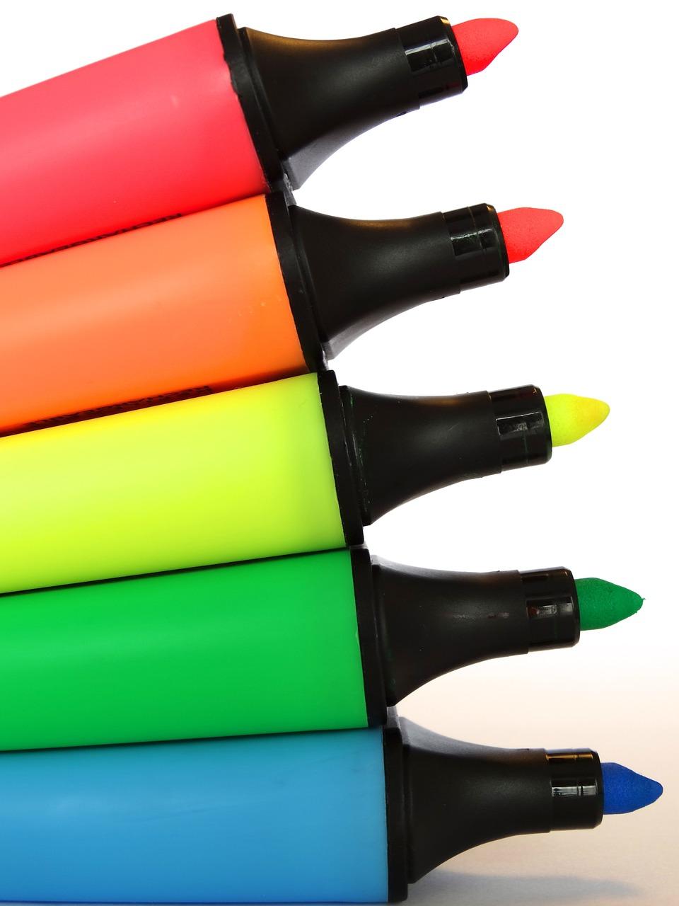 Which highlighter Colour is best for memory? 