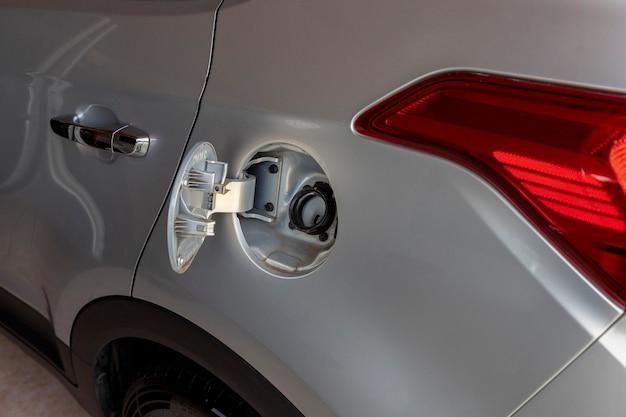 How do you open the fuel door on a Hyundai Santa Fe? 