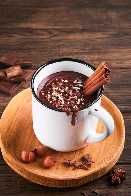 What temp should milk be for hot chocolate? 