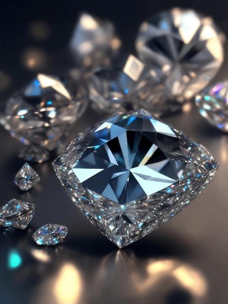 Why does a diamond shine more than a glass piece cut to the same shape? 