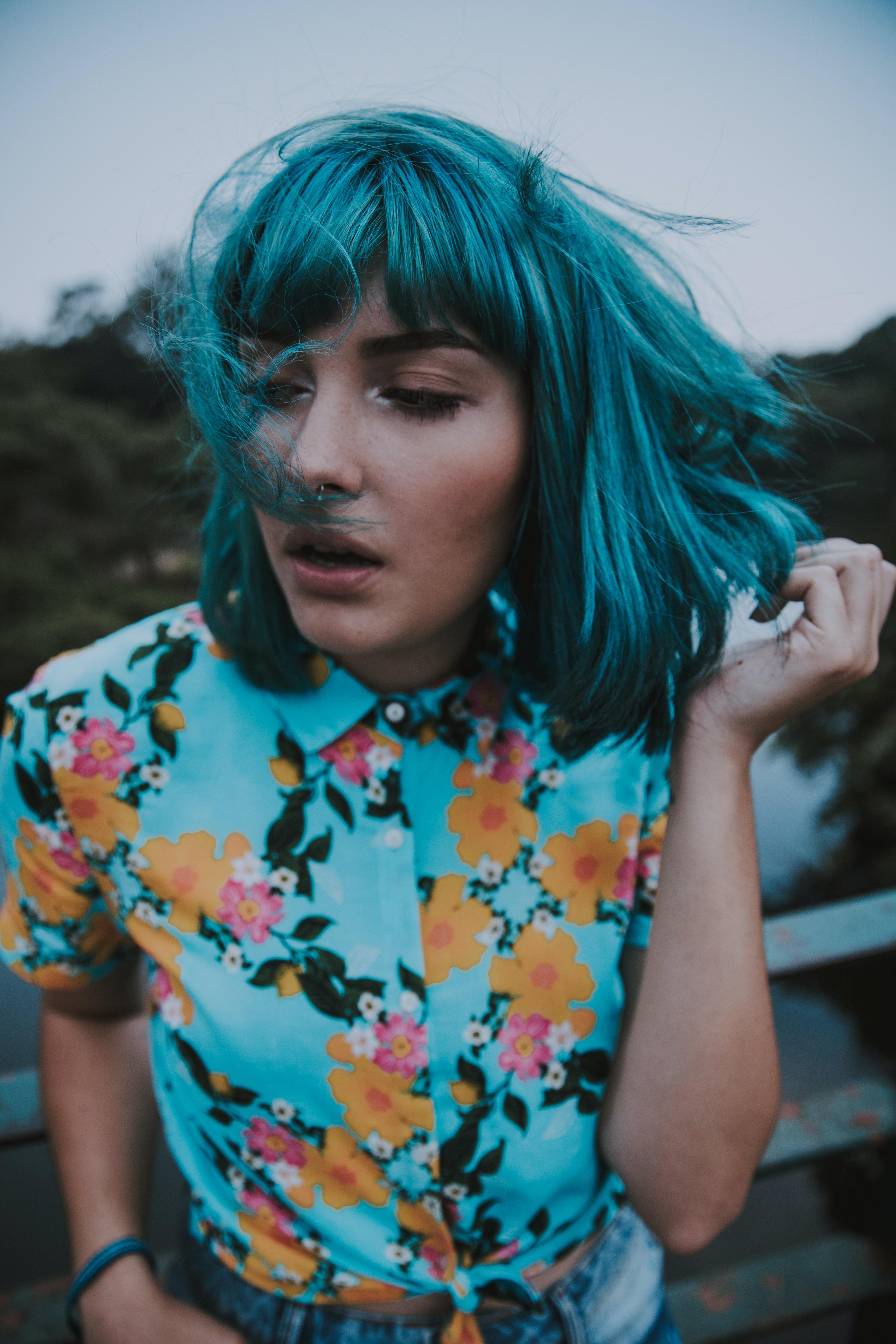 What does blue hair symbolize? 