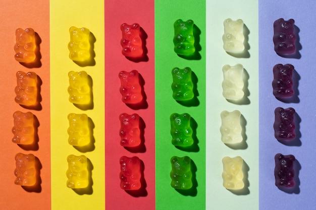What happens if you put a gummy bear in distilled water? 